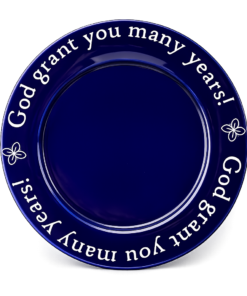 Blue Blessing Plate - English